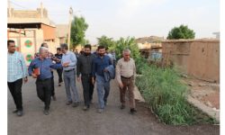 بازدید میدانی اعضای شورای اسلامی شهر و فرماندار از پروژه های شهرداری مسجدسلیمان