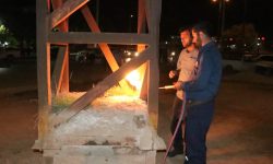 جمع آوری سازه های تبلیغاتی (بیلبورد) غیر مجاز توسط شهرداری مسجدسلیمان 
