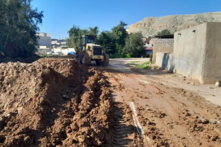 آغاز عملیات تسطیح و زیرسازی مسیر منطقه شیخ آباد مسجدسلیمان