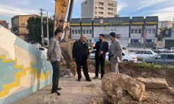 بازدید شهردار مسجدسلیمان از روند اجرایی عملیات بهسازی میدان جانباز (بانک ملی)