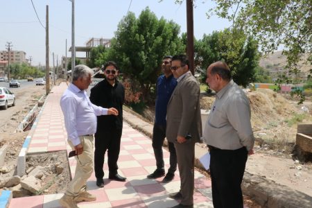 بازدید میدانی محمد خسروی شهردار مسجدسلیمان از برخی پروژه های عمرانی سطح شهر