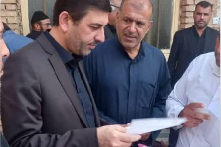 دیدار نماینده اهواز با کارگران شرکت آجرسازی جیل و ساکنان روستای ولیعصر