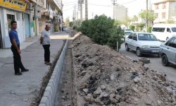 تعربض محور میدان پنج بنگله حد فاصل منطقه باشگاه مرکزی مسجدسلیمان آغاز گردید