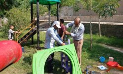 نصب ست وسایل بازی در بوستان شهدای کلگه