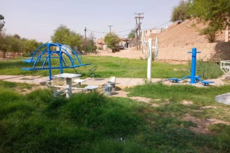بازسازی و رنگ آمیزی مبلمان و ست های بازی بوستان باغ چشمه علی مسجدسلیمان