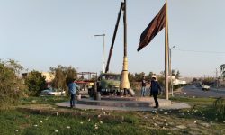 آغاز عملیات بهسازی ، زیباسازی و نصب تندیس سردار شهید حاج قاسم سلیمانی در میدان دانشگاه آزاد اسلامی مسجدسلیمان