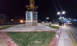 بازدید شهردار و اعضای شورای شهر مسجدسلیمان از پروژه بازسازی میدان هوانیروز