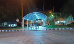 اجرای نورپردازی پیاده رو بلوار پنج بنگله  توسط شهرداری مسجدسلیمان