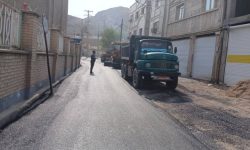 بهسازی و آسفالت معابر اطراف مسجد جامع منطقه نمره یک توسط شهرداری مسجدسلیمان