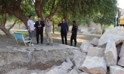 بازدید شهردار مسجدسلیمان به همراه عضو شورای شهر از روند اجرای برخی پروژه‌های عمرانی سطح شهر