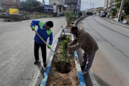 افزایش و بهسازی فضای سبز شهری در بلوار حدفاصل دانشگاه آزاد اسلامی تا سی‌برنج
