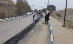 ساماندهی مسیر تپه شهدای گمنام نفتک با ترمیم و اجرای آسفالت نوار حفاری