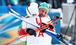 نماینده ایران در آغوش دختر اسکی‌باز آمریکایی +تصاویر