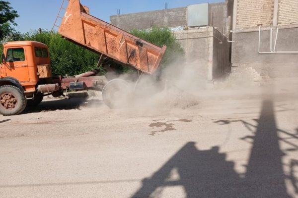 آغاز عملیات زیرسازی نوارهای حفاری در نقاط پرتردد مسجدسلیمان