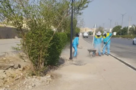 گستره عملیات خدمات شهری برای پاکسازی محورهای مختلف مسجدسلیمان