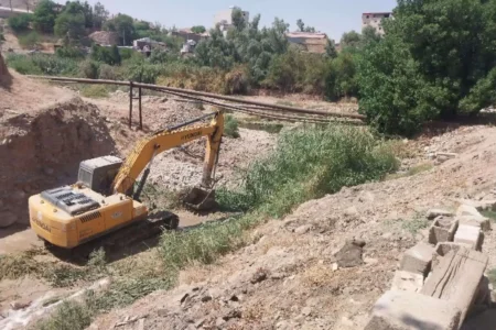 تپه رانشی محدوده نفتون مسجدسلیمان ایمن‌سازی شد
