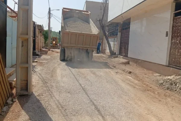 مطالبه مردم نفتک روی ریل اجرا؛ عملیات زیرسازی معابر پشت پایانه مسافربری آغاز شد